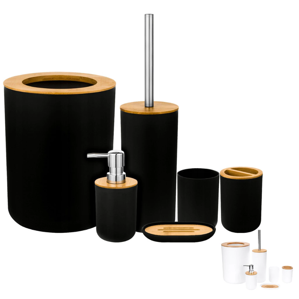 Kit 6 Acessórios Banheiro Madeirado: O Segredo das Personal Organizers para Lavabos Impecáveis