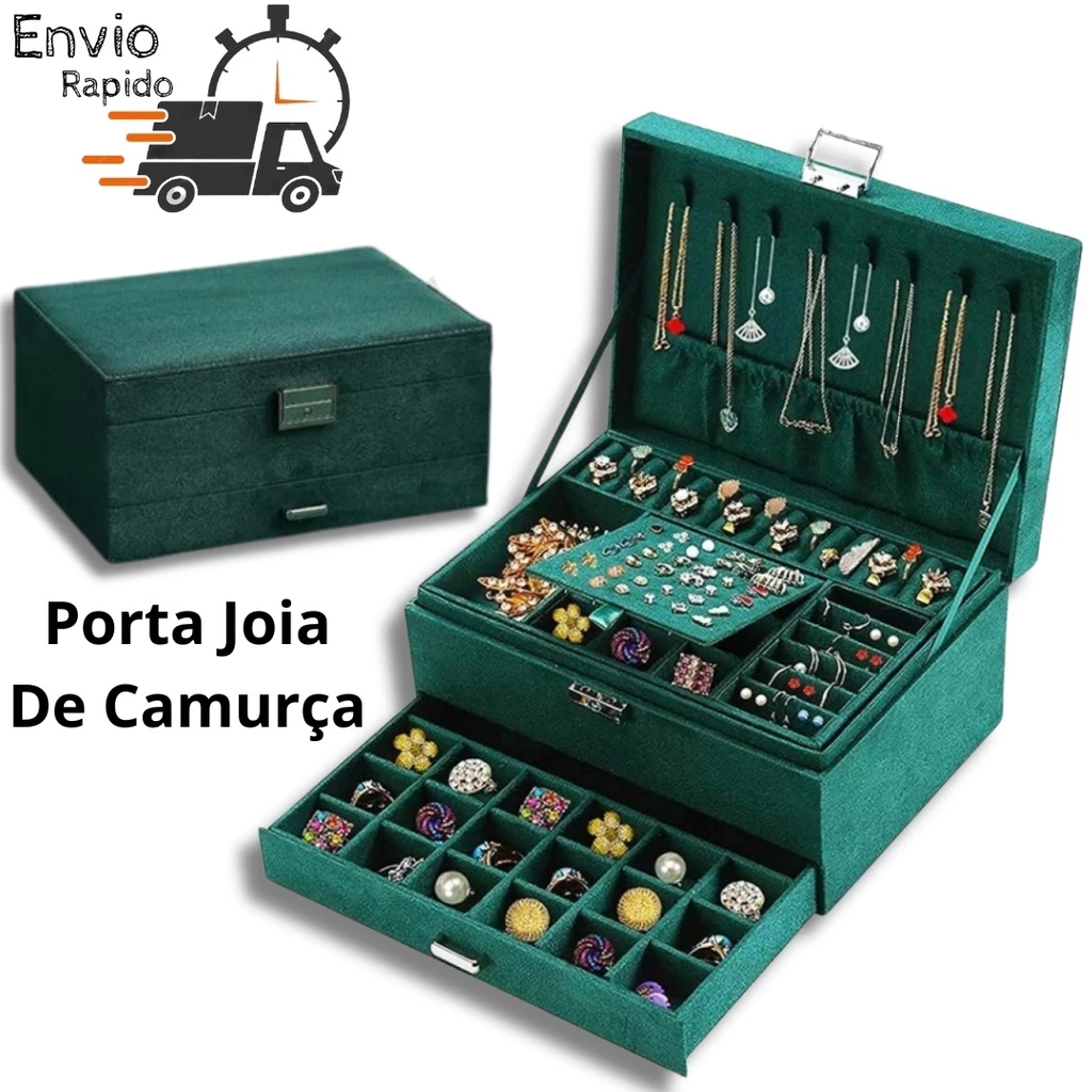 Personal Organizer de Sucesso: O Segredo da Maleta Organizadora Tripla de Joias Revelado!