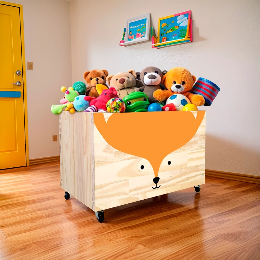 Personal Organizer: O Baú de Madeira com Rodas que Transforma a Organização Infantil